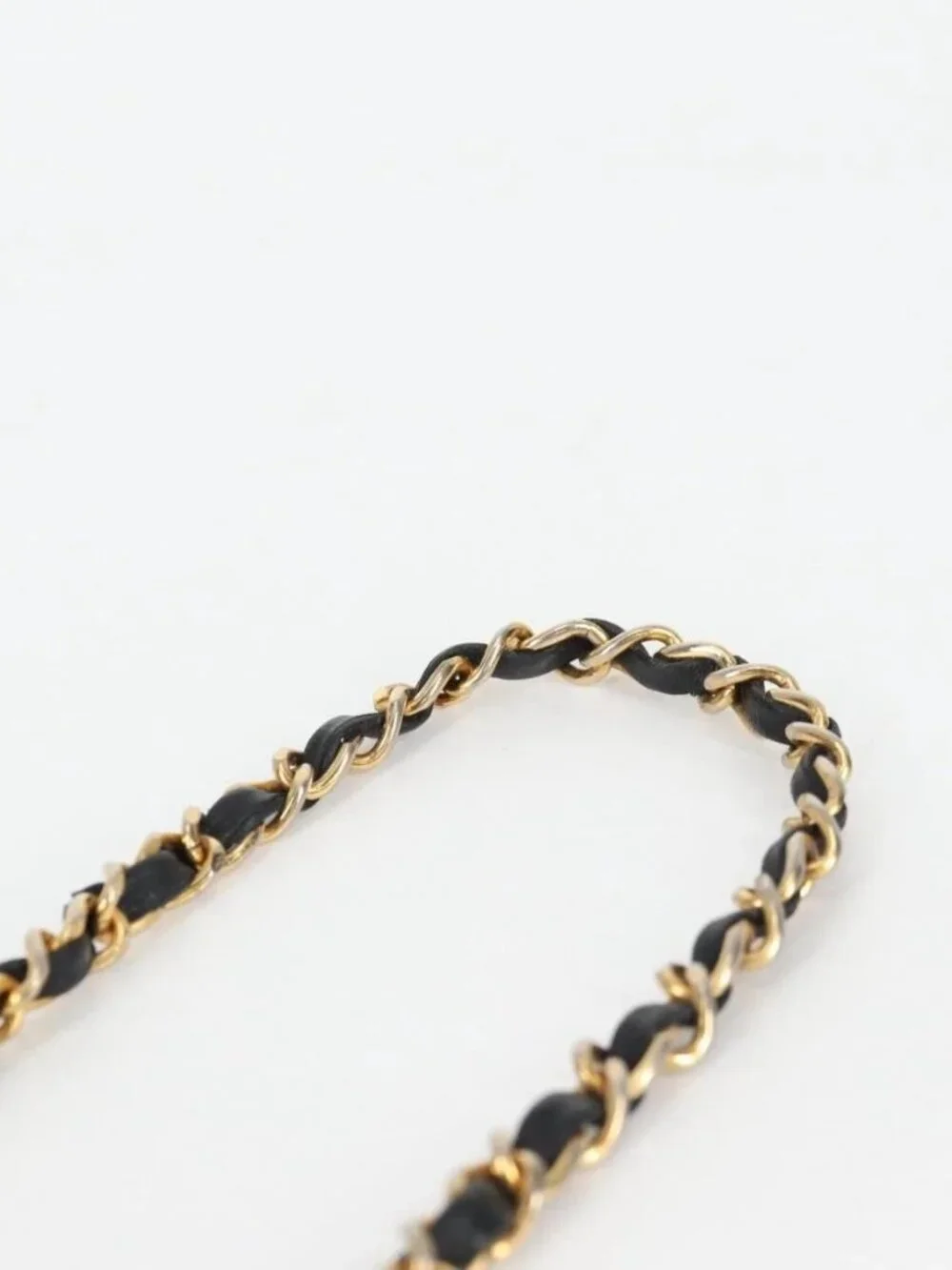 CHANEL Matelasse Chain Shoulder Bag Lamb Skin Black Gold CC Auth bs29080